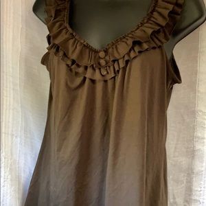 Deluxe La blues brown top Sz small